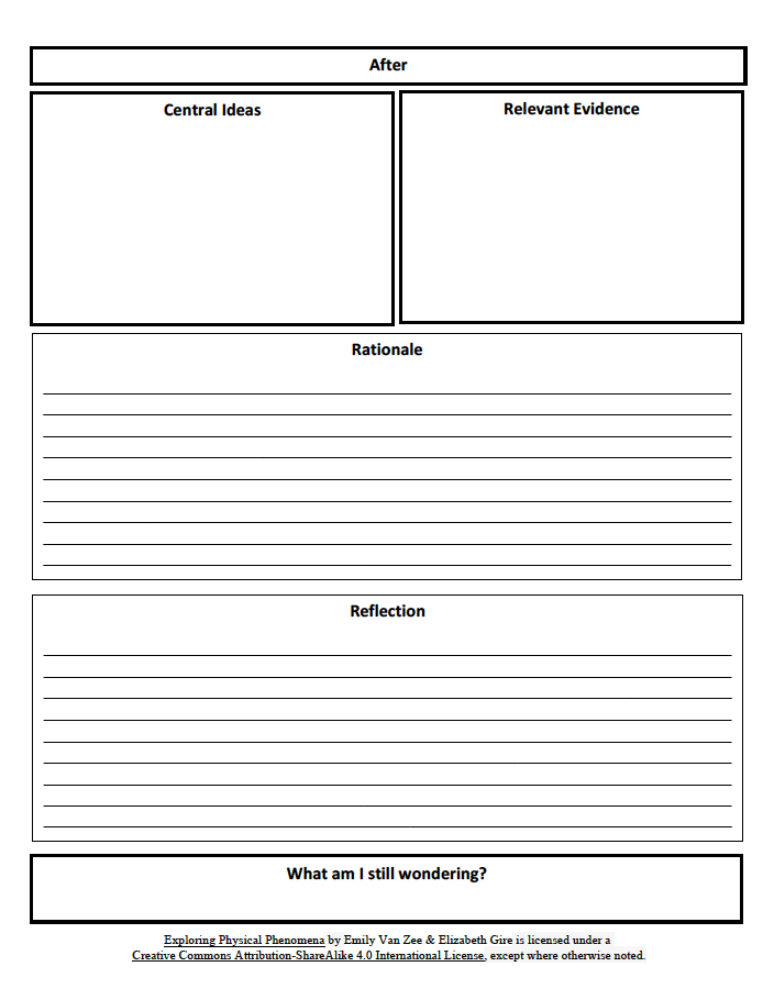 Physics notebook page template