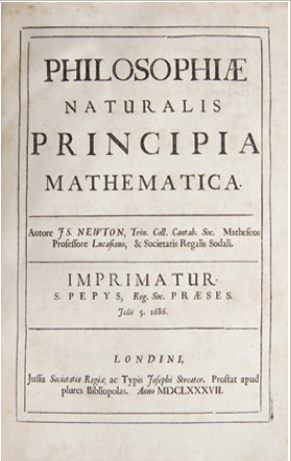 Front piece of Newton’s Principia.