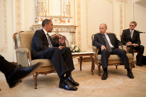 El presidente Obama y el presidente ruso Putin