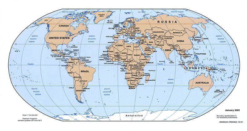 mapa político del mundo
